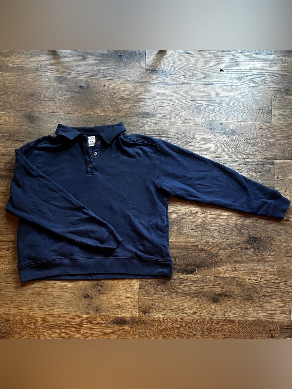 PINK Victoria's Secret Athletic Navy Long-Sleeve Polo Sweatshirt